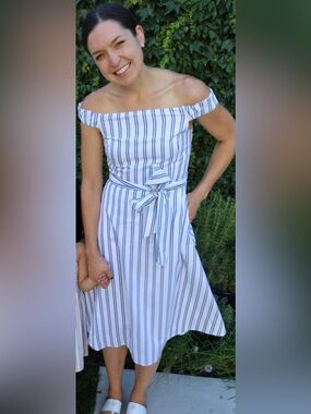 Draper James Blue Striped Dress Size 4